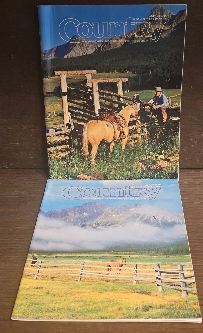 Vtg COUNTRY Magazine Homesteading Farming June/July August/September Lot of  2